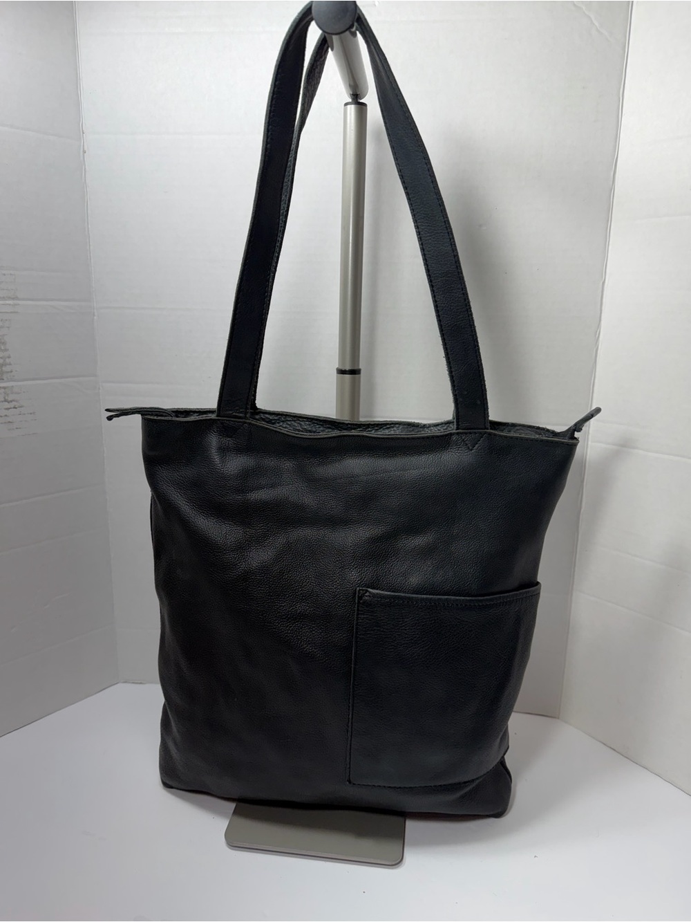 Vintage Latico USA Classic Black Leather Tote Bag - Spacious Everyday Carry